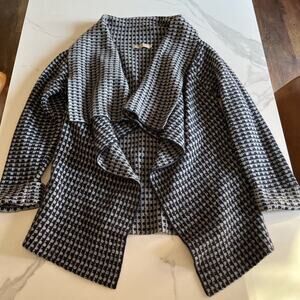 A Ida Cardigan Womens Size Small Gray and Blue Wool Blend Made in Italy Sweater